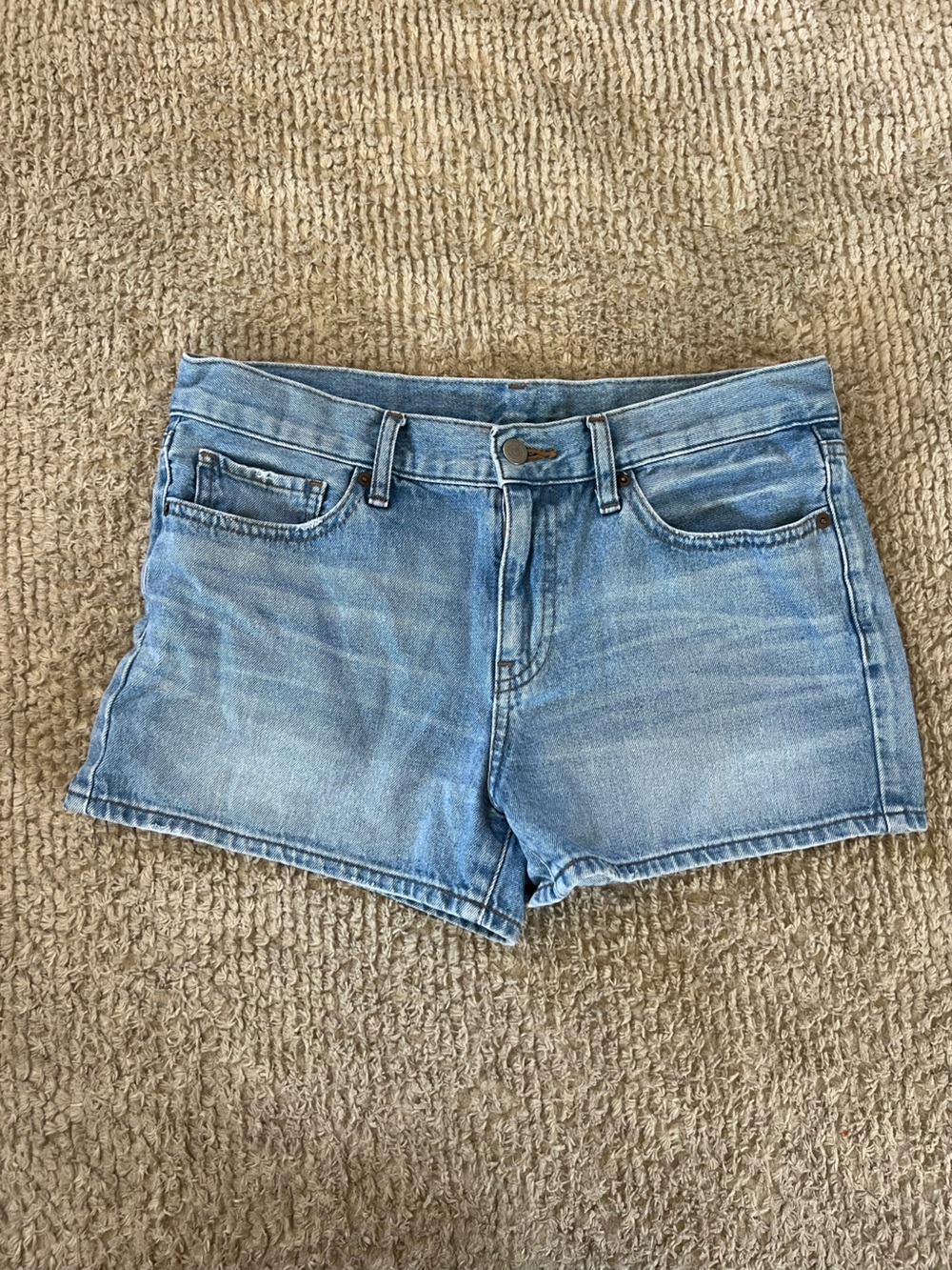 Uniqlo Light Blue Denim Shorts - Casual Everyday